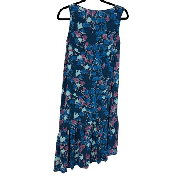 Teat & Cosset Nursing Friendly Dress Women XS Blue Floral Ruffle Made in Italy - Picture 2 of 10